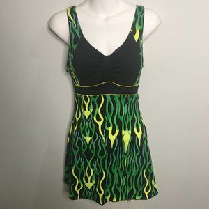 Retro Vintage - (1)Piece Green/Black Suit -Item#86